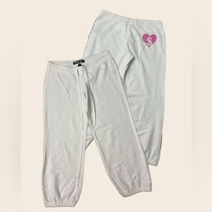 White Capri Graphic Sweatpants